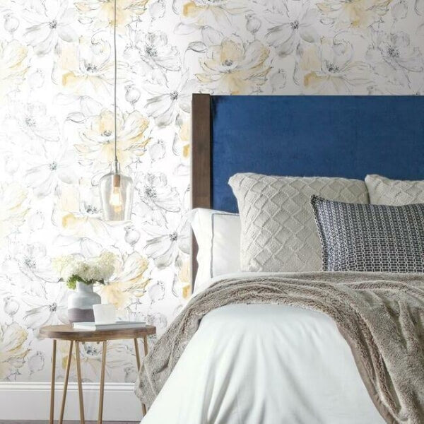 Floral Dreams Yellow Wallpaper