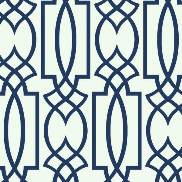 Large Lattice Blue Wallpaper