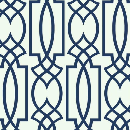 Large Lattice Blue Wallpaper