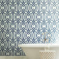 Large Lattice Blue Wallpaper
