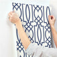 Large Lattice Blue Wallpaper