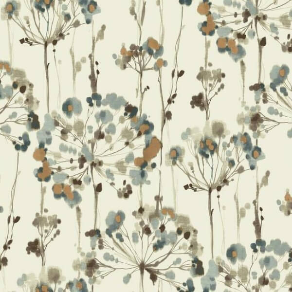Flourish Teal Wallpaper