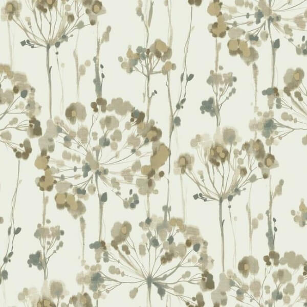 Flourish Taupe Metallic Wallpaper