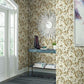 Flourish Cream & Gold Metallic Wallpaper