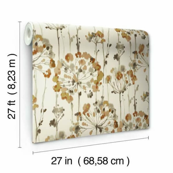 Flourish Cream & Gold Metallic Wallpaper