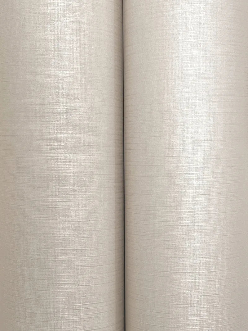 Loominosity Champagne Faux Linen Wallpaper