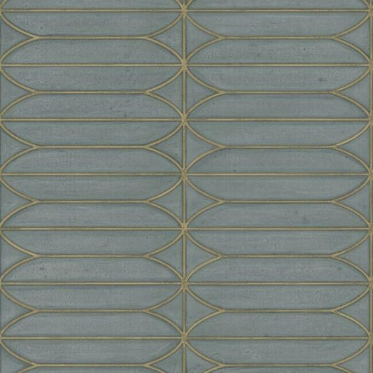 Charcoal Metallic Pavilion Wallpaper