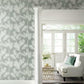 King Palm Silhouette Grey Wallpaper