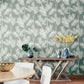 King Palm Silhouette Grey Wallpaper