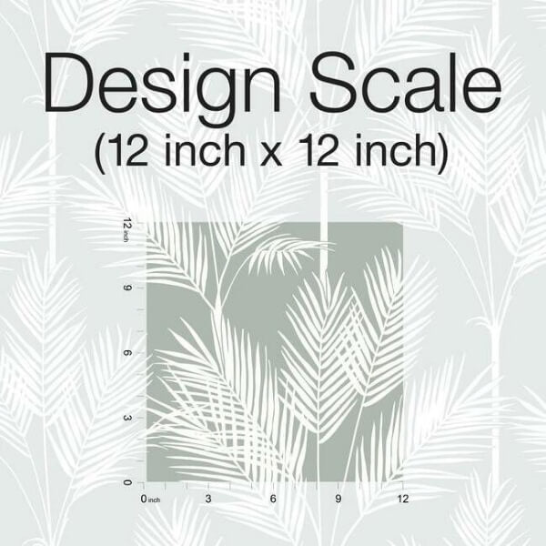 King Palm Silhouette Grey Wallpaper
