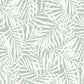 Oahu Fronds Light Green & White Wallpaper