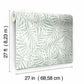 Oahu Fronds Light Green & White Wallpaper