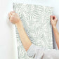 Oahu Fronds Light Green & White Wallpaper