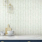 Painted Herringbone Green Wallpaper