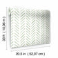 Painted Herringbone Green Wallpaper