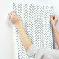 Painted Herringbone Navy Wallpaper