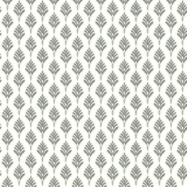 French Scallop Grey Wallpaper