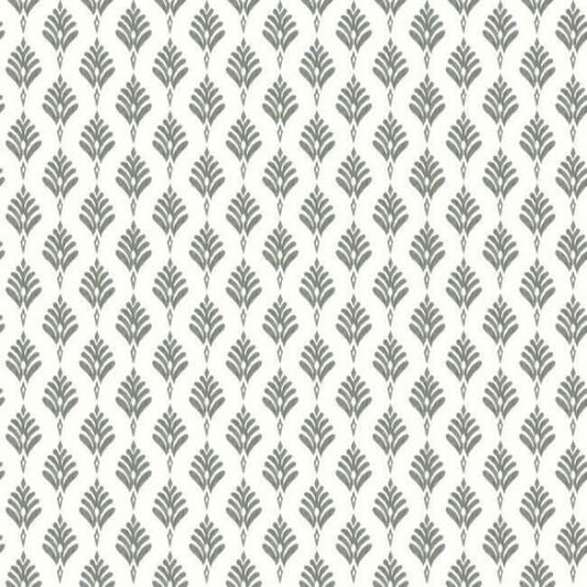 French Scallop Grey Wallpaper