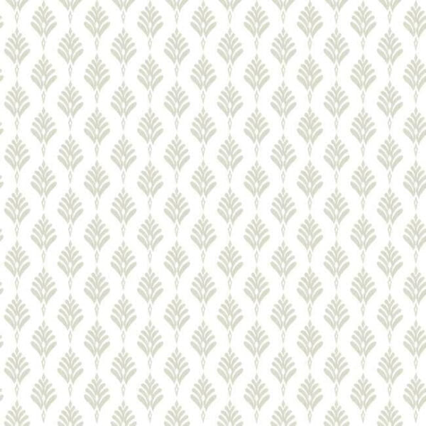 French Scallop Off White Wallpaper