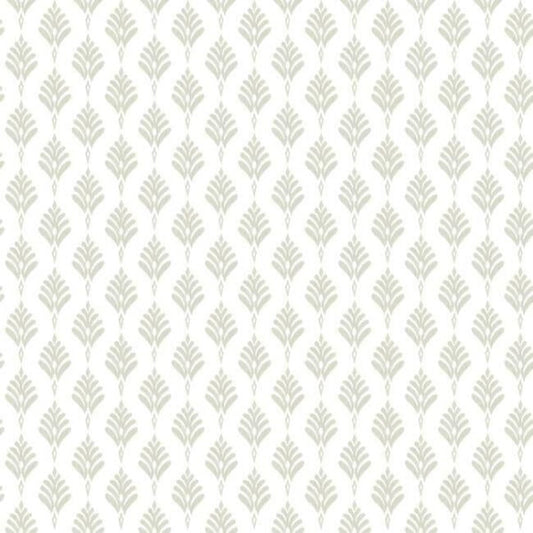 French Scallop Off White Wallpaper