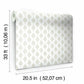 French Scallop Off White Wallpaper