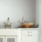 French Scallop Light Grey Wallpaper