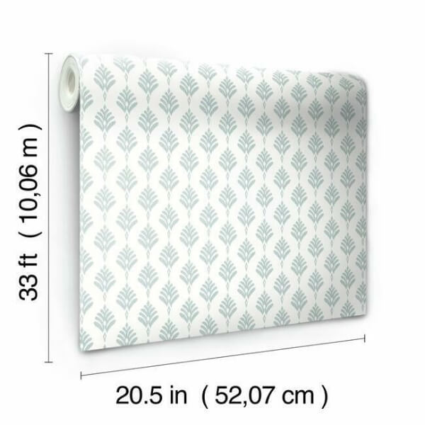 French Scallop Light Grey Wallpaper