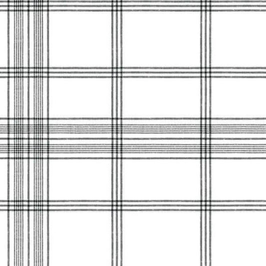 Charter Plaid Black Wallpaper