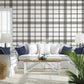 Charter Plaid Black Wallpaper
