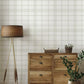 Charter Plaid Off White Wallpaper