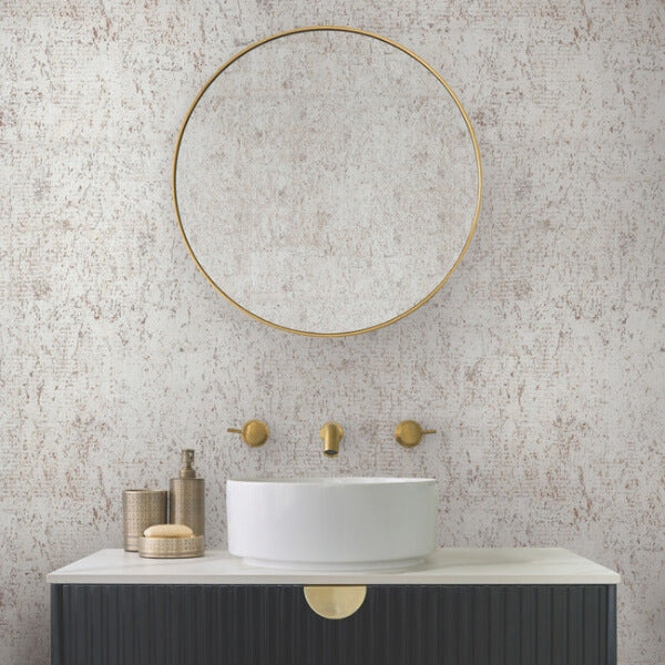 Cork White & Black Wallpaper