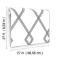Ribbon Stripe Trellis White & Black Wallpaper
