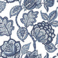 White & Blue Midsummer Jacobean Wallpaper