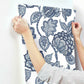 White & Blue Midsummer Jacobean Wallpaper