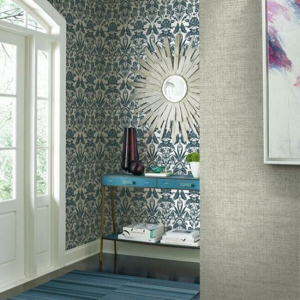 Papyrus Weave White Wallpaper