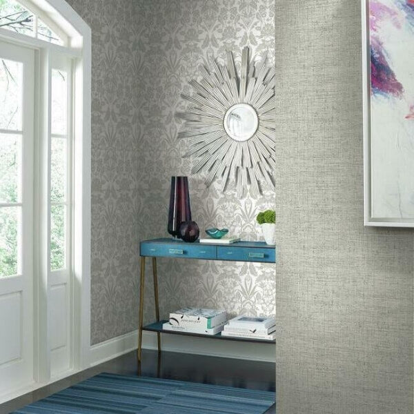 Papyrus Weave White Wallpaper