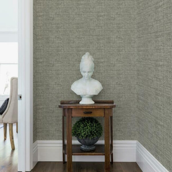 Papyrus Weave Black Wallpaper