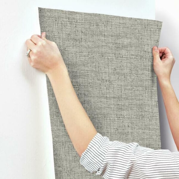 Papyrus Weave Black Wallpaper