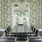 Mirage Off White & Dark Blue Wallpaper