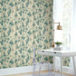 Mirage Off White & Dark Blue Wallpaper