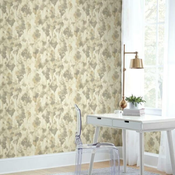 Mirage Dark Taupe & Gold Wallpaper