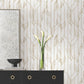 Elemental Thread White & Gold Wallpaper