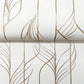 Elemental Thread White & Gold Wallpaper
