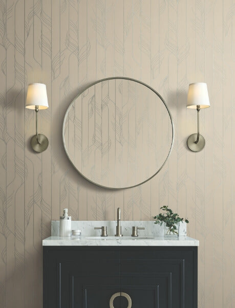 Elemental Thread Neutral Pearl & Silver Wallpaper