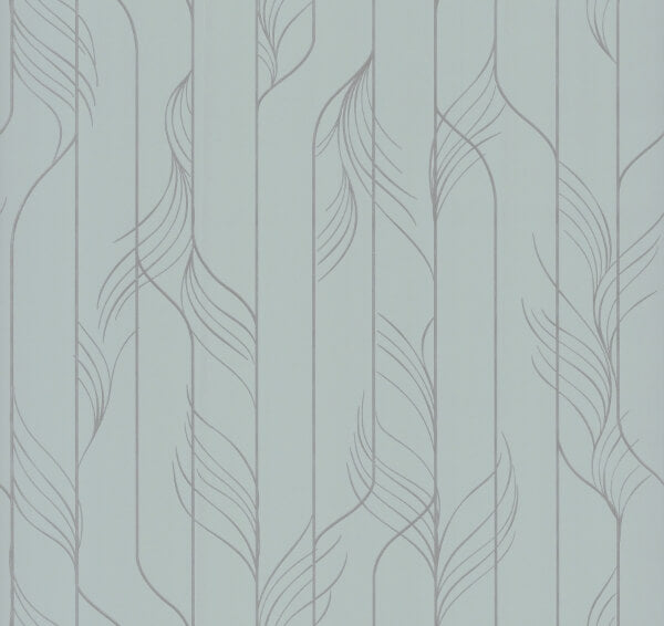 Elemental Thread Blue & Silver Wallpaper