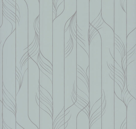 Elemental Thread Blue & Silver Wallpaper