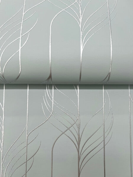 Elemental Thread Blue & Silver Wallpaper