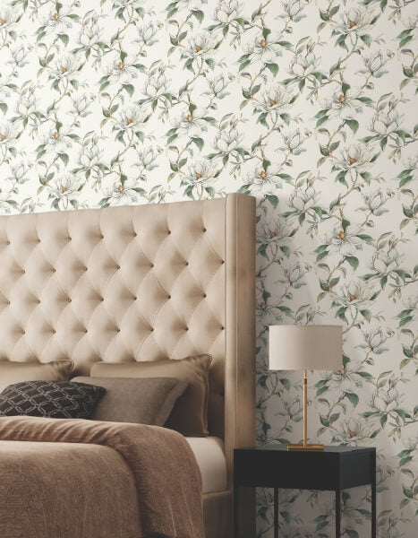 Garden Jewels White Wallpaper