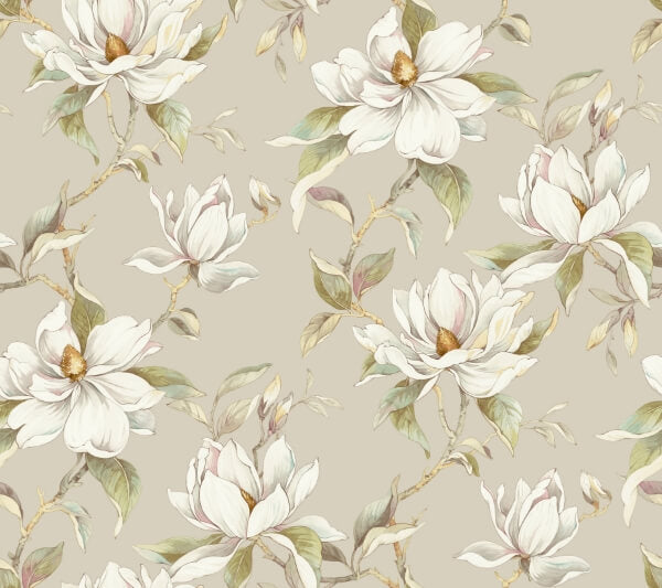 Garden Jewels Linen Wallpaper