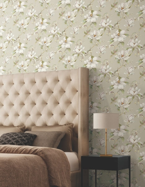 Garden Jewels Linen Wallpaper